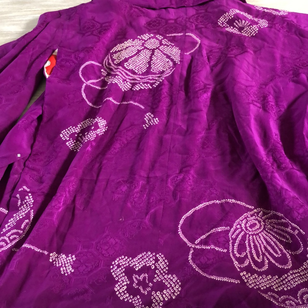 Purple silk kimono - Picture 10 of 11